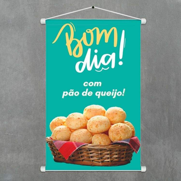 Banner Po de Queijo Bom Dia
