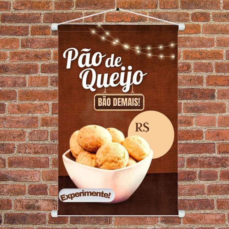 Banner Po de Queijo Bo Demais Para Preencher Preo