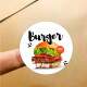 Etiqueta Adesiva para alimento Hamburguer 3