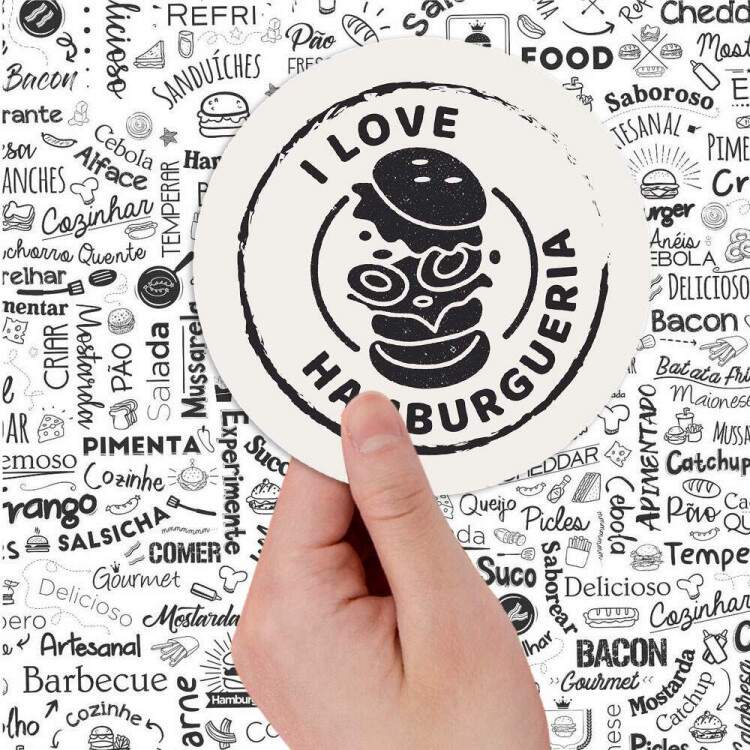Etiqueta Adesiva para alimento Hamburguer 26