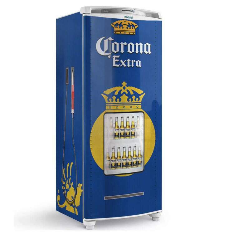 Envelopamento de Geladeira Inteira Cerveja Extra Gasolina