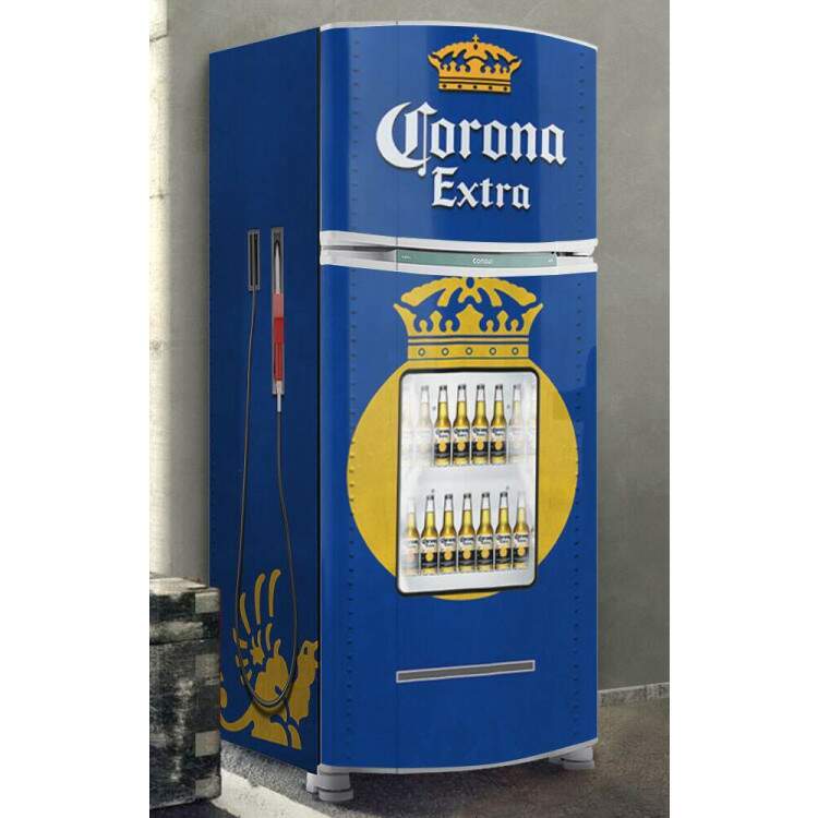 Envelopamento de Geladeira Inteira Cerveja Extra Gasolina