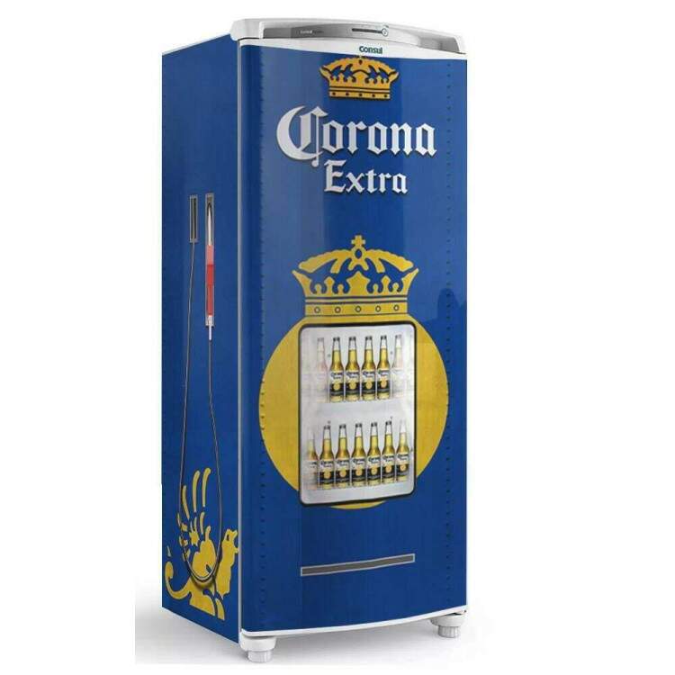 Envelopamento de Geladeira Inteira Cerveja Extra Gasolina