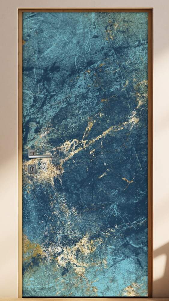 Adesivo para Porta Abstrato Preto e Rose