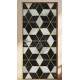 Adesivo para Porta Marmore Preto e Branco Geom�trico