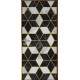 Adesivo para Porta Marmore Preto e Branco Geom�trico