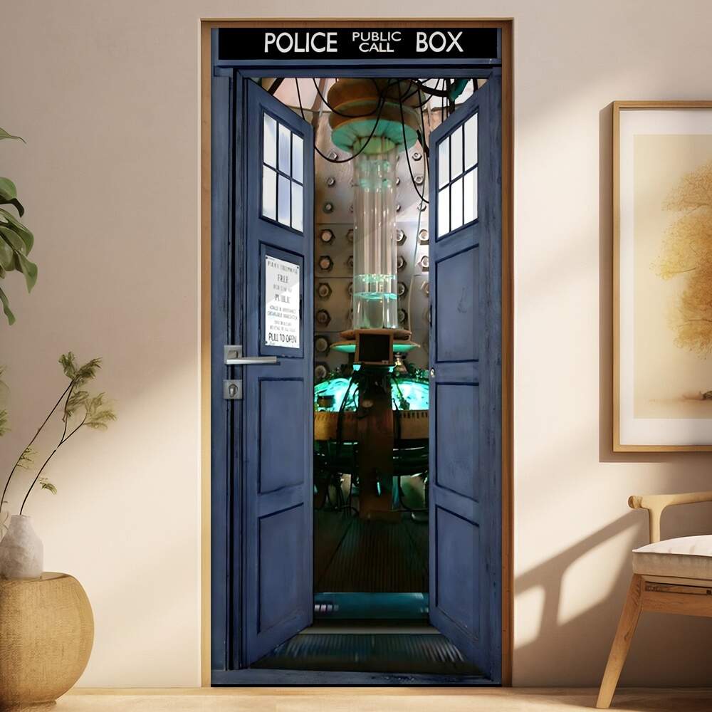 Adesivo Para Porta Doctor Who Tardis