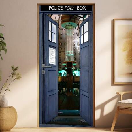 Adesivo Para Porta Doctor Who Tardis