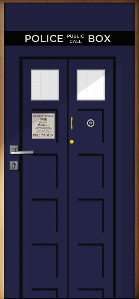 Adesivo Para Porta Doctor Who Tardis 1