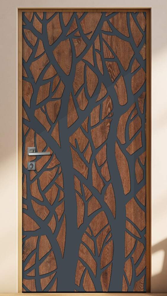 Adesivo Para Porta �rvore abstrato