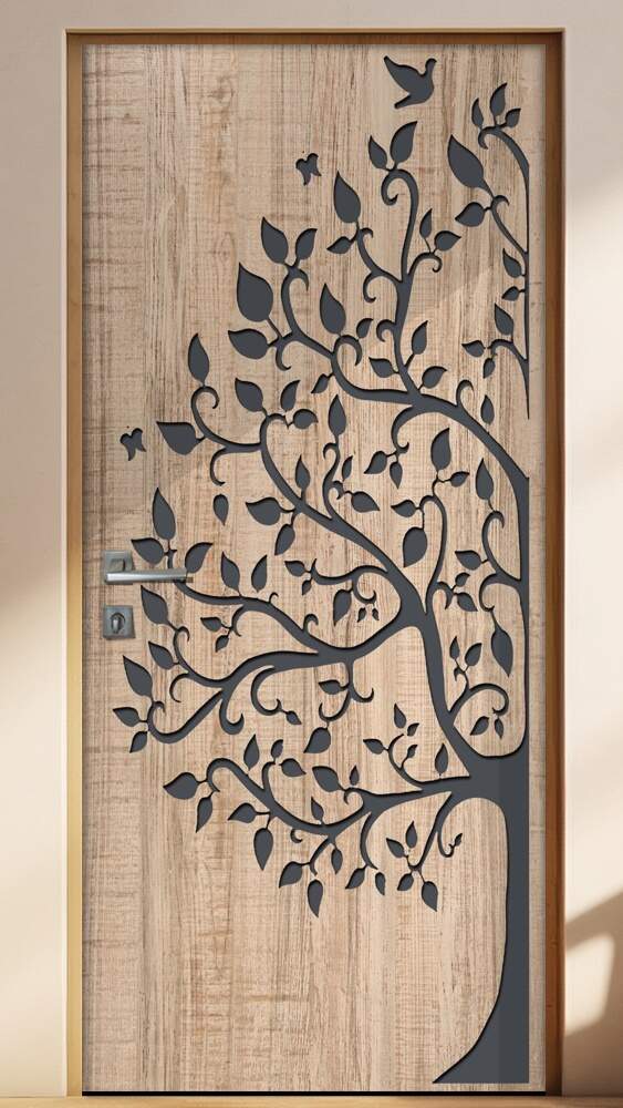 Adesivo Para Porta �rvore Pass�ros