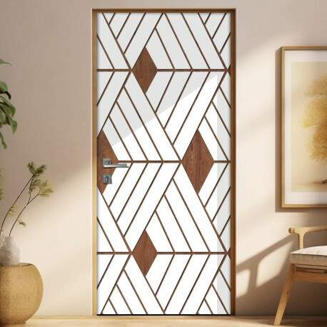 Adesivo Para Porta Madeira com Branco
