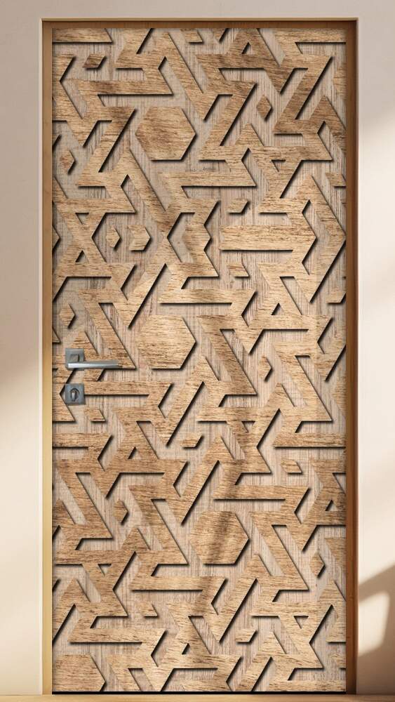 Adesivo Para Porta Madeira Geom�trico Clara