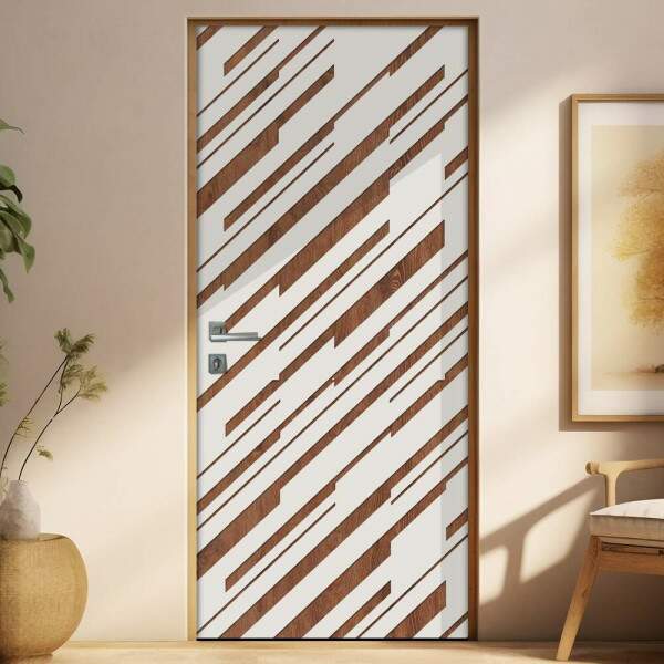 Adesivo Para Porta Madeira Com Branco
