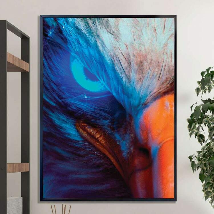 Quadro Decorativo Aguia Olhando