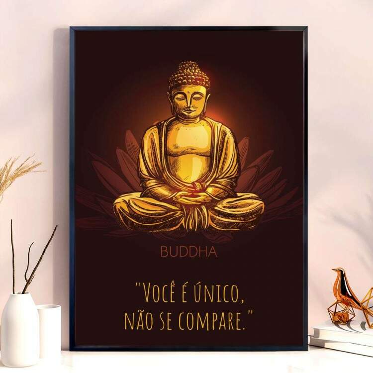 Quadro Decorativo Frases Buda No Se Compare