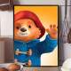 Quadro Decorativo Ursinho Com Chap�u Acenando