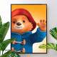 Quadro Decorativo Ursinho Com Chap�u Acenando