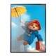 Quadro Decorativo Ursinho Com Guarda Chuva No C�u