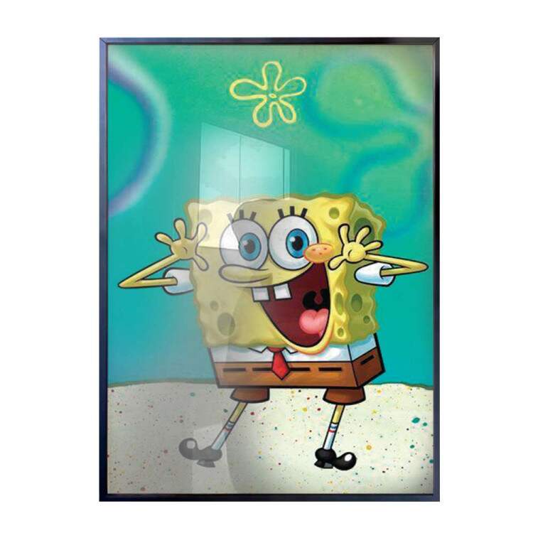 Quadro Decorativo Bob Esponja Feliz