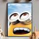 Quadro Decorativo Minion Sorrindo Olhando Pro C�u