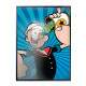 Quadro Decorativo Popeye Fundo Listrado Azul