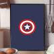 Quadro Decorativo Desenho Escudo Do Capit�o America