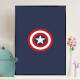 Quadro Decorativo Desenho Escudo Do Capit�o America