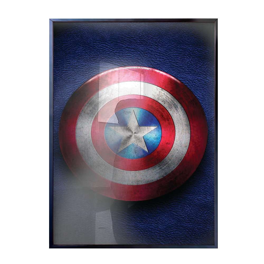 Quadro Decorativo Escudo Do Capito America