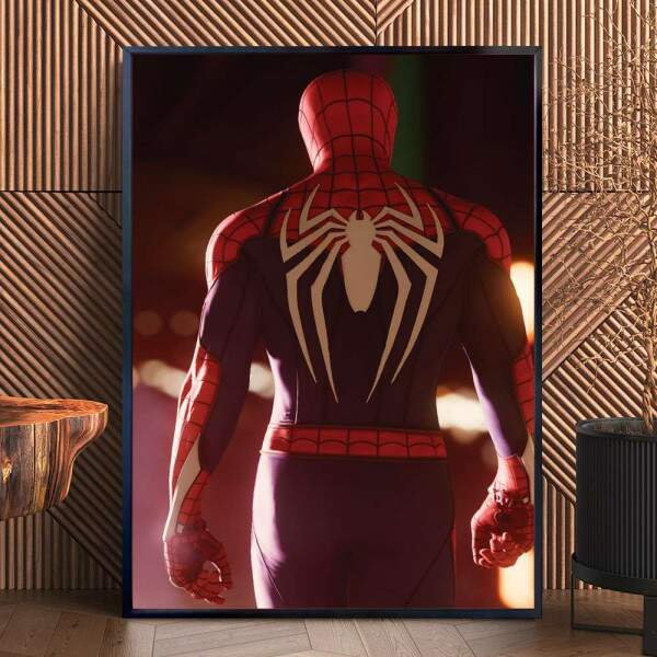 Quadro Decorativo Homem Aranha De Costas