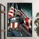 Quadro Decorativo Super Her�i Capit�o America