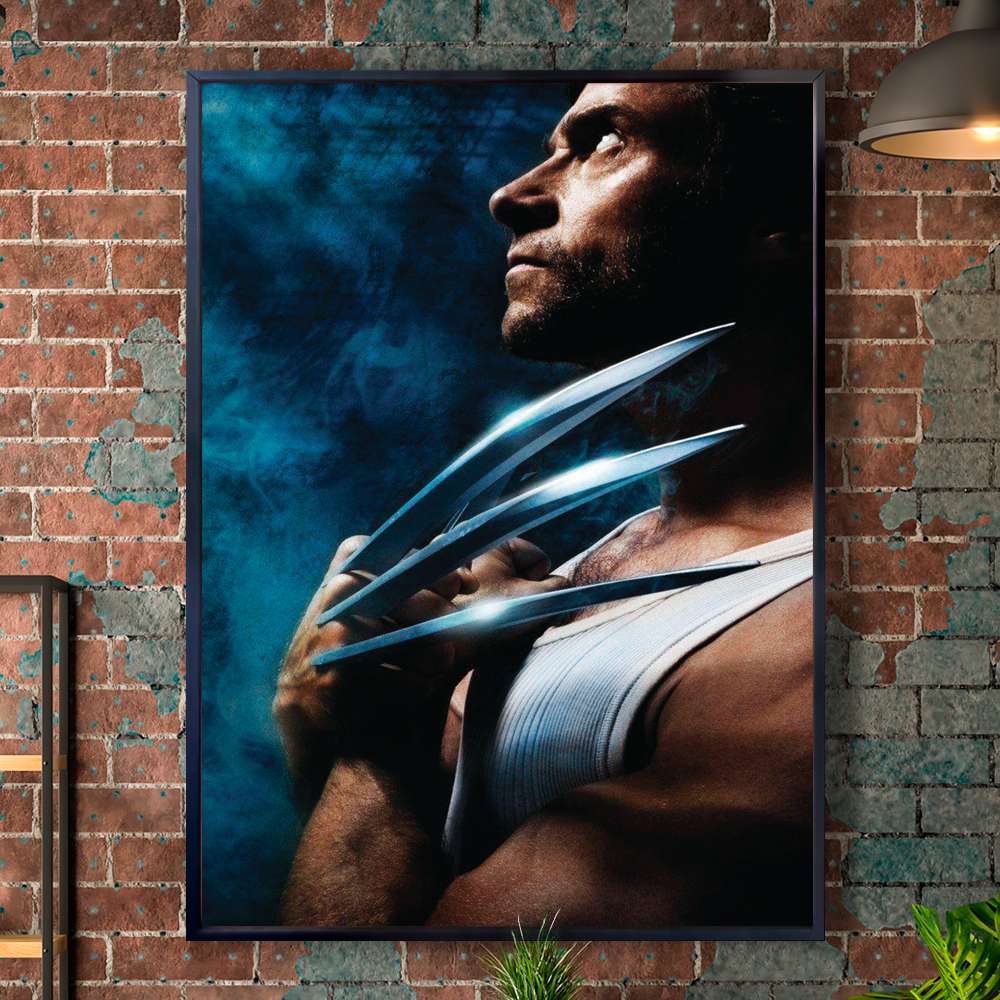Quadro Decorativo Wolverine Mostrando As Garras