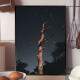 Quadro Decorativo Arvore Seca Ao C�u Estrelado