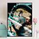 Quadro Decorativo Ve�culos Roda De Bicicleta Azul
