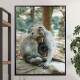 Quadro Decorativo Animais Macacos Se Abra�ando