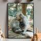 Quadro Decorativo Animais Macacos Se Abra�ando