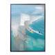 Quadro Decorativo Surfando No Meio Do Mar Azul