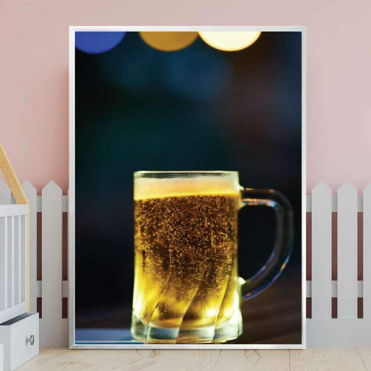 Quadro Decorativo Copo de Chopp Gelado