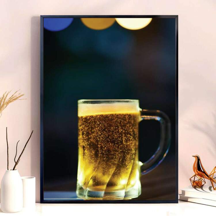 Quadro Decorativo Copo de Chopp Gelado