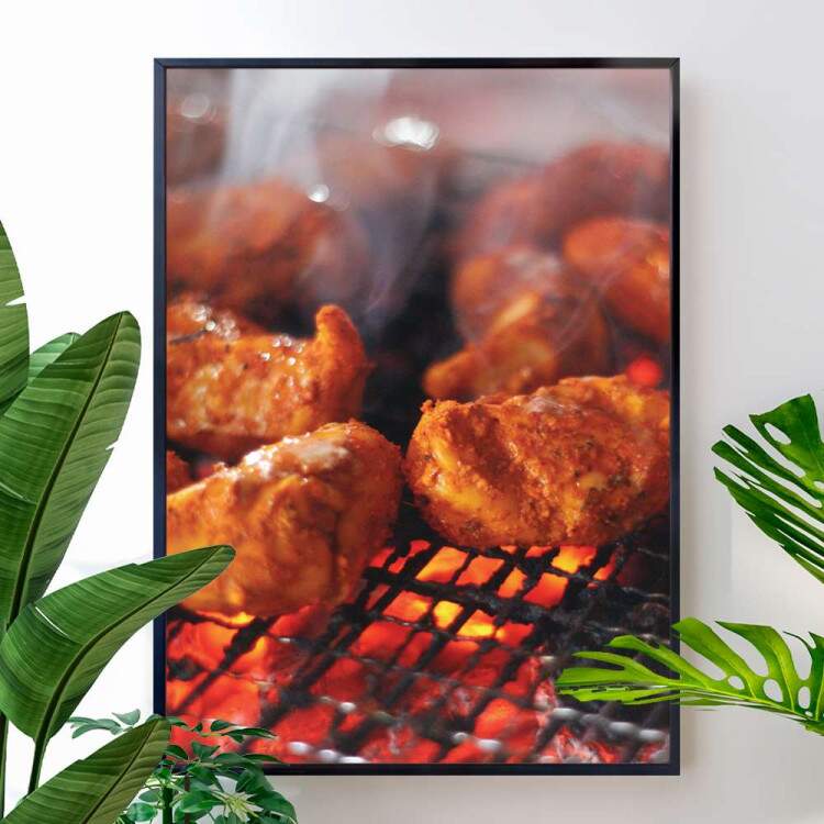 Quadro Decorativo Frangos na Brasa