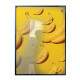 Quadro Decorativo Fruta Banana Com Fundo Amarelo