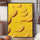 Quadro Decorativo Fruta Banana Com Fundo Amarelo
