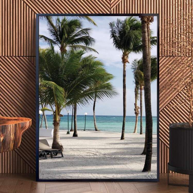 Quadro Decorativo Palmeiras Na Praia