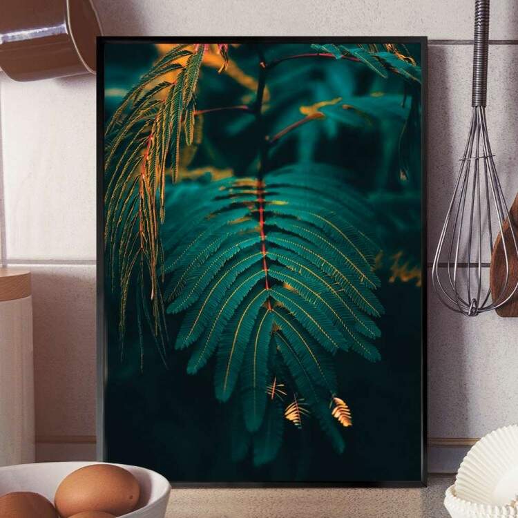 Quadro Decorativo Tropical Folhas Verdes