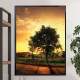 Quadro Decorativo Estrada e Arvore Ao Por Do Sol