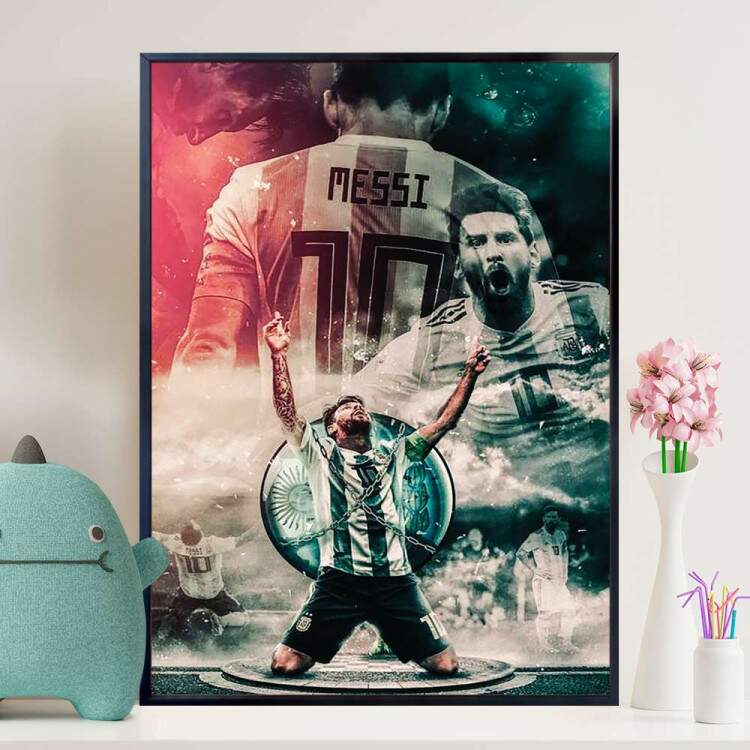 Quadro Decorativo Futebolista Lionel Messi