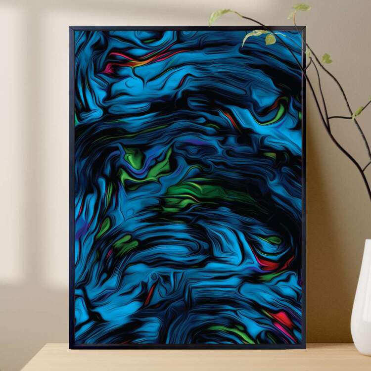 Quadro Decorativo Arte Tinta A leo Espalhadas