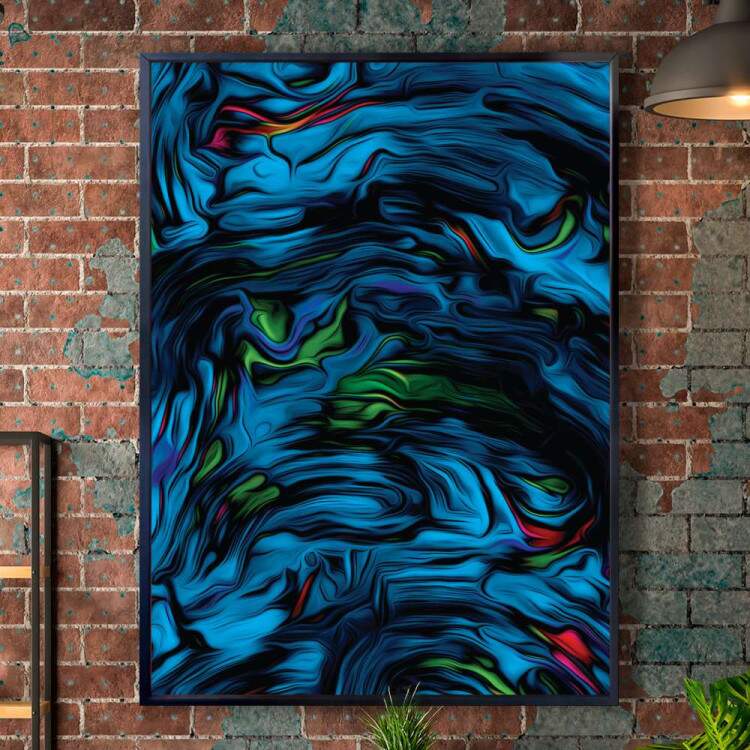 Quadro Decorativo Arte Tinta A leo Espalhadas