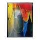 Quadro Decorativo Composi��o De Penas Coloridas De Arara