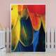Quadro Decorativo Composi��o De Penas Coloridas De Arara